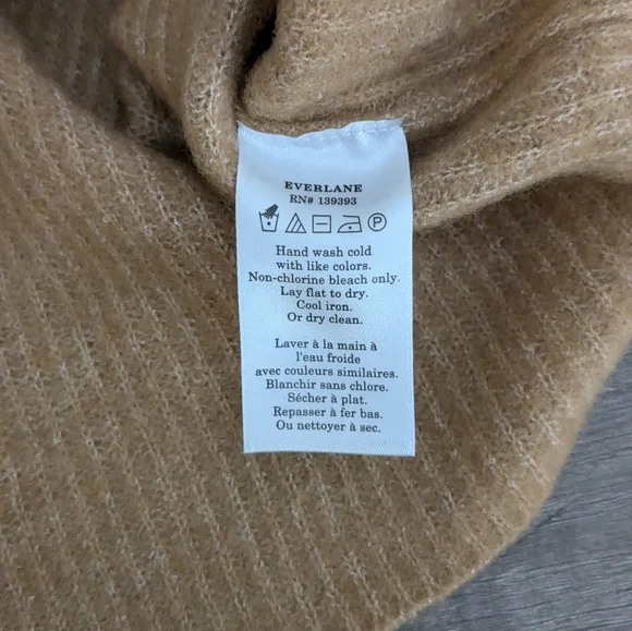 Everlane NWT The Cozy-Stretch Cropped Wool Yak Tank in Camel Tan S,M,L - Picture 8 of 12